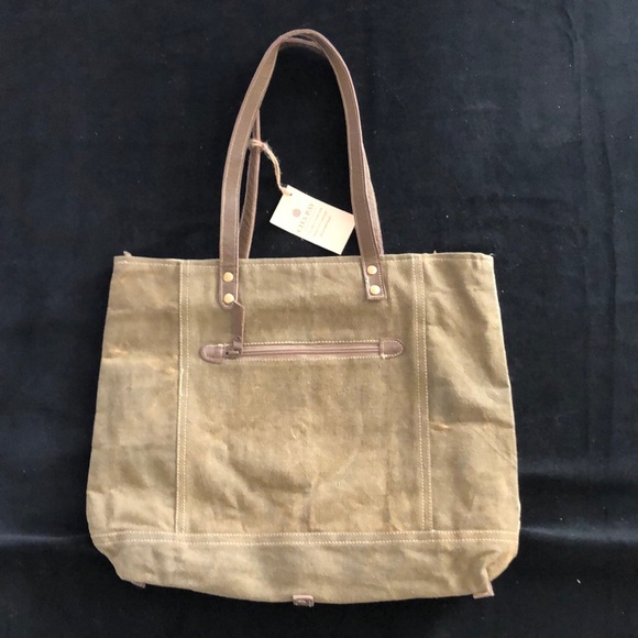 NWT Clea Ray Recycled zippered tote shoulder bag - Picture 5 of 8